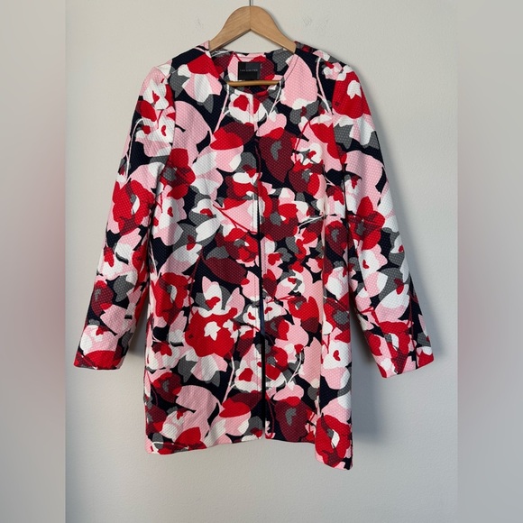 Retro The Limited Pink and Red Floral Open Jacket Size Large Preppy New with Tag - Picture 1 of 10
